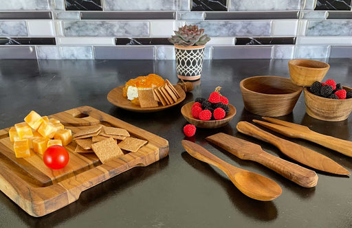 Teak Wood Charcuterie Bundle- Set of 4 | Solange & Frances