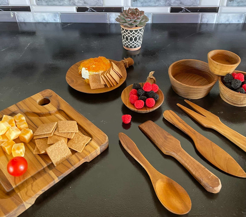 Teak Wood Charcuterie Bundle- Set of 4 | Solange & Frances