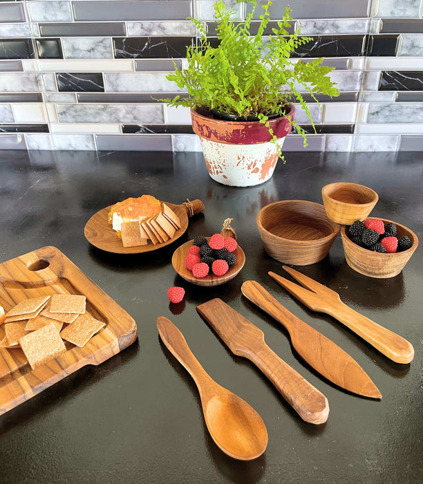 Teak Wood Charcuterie Bundle- Set of 4 | Solange & Frances