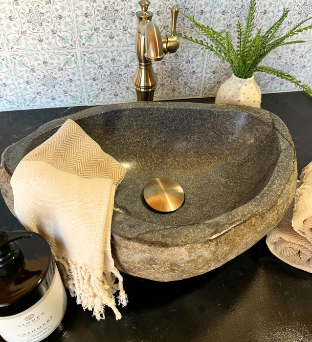 Medium River Rock Vessel Sink