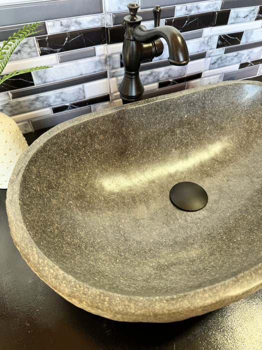 Large River Rock Vessel Sink