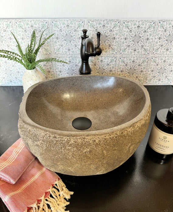 River Rock Vessel Sink - Medium