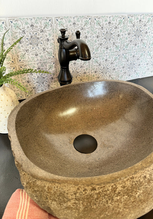 River Rock Vessel Sink - Medium | Solange & Frances