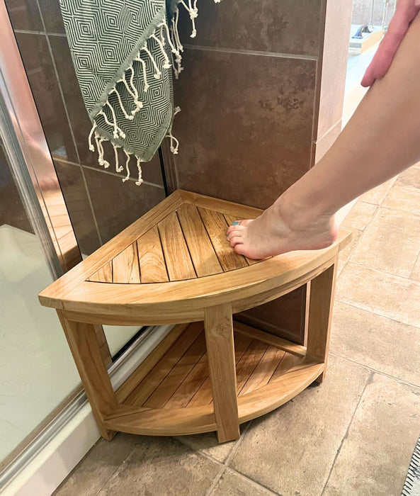 Lurus Teak Shower Bench | Solange & Frances