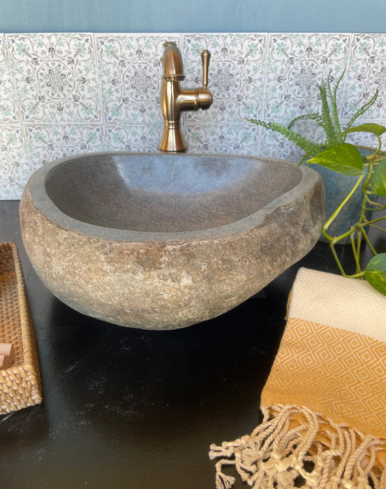 Small River Rock Vessel Sink | Solange & Frances