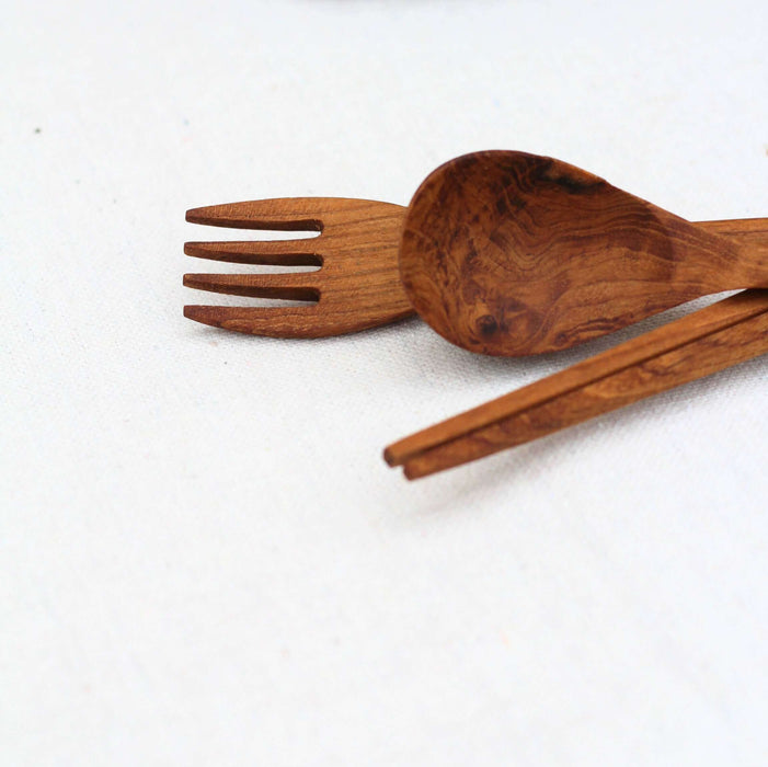 Teak Wood Cutlery-Set of 3 | Solange & Frances