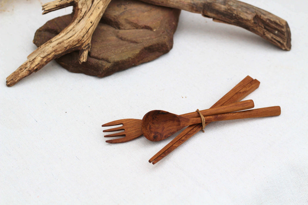 Teak Wood Cutlery-Set of 3 | Solange & Frances