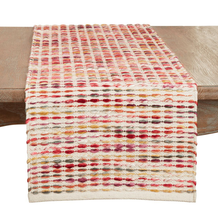 Rainbow Woven Stripe Table Runner