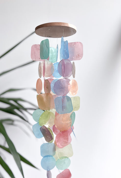 Wind Chimes for Outside - Capiz Shell  - Rainbow