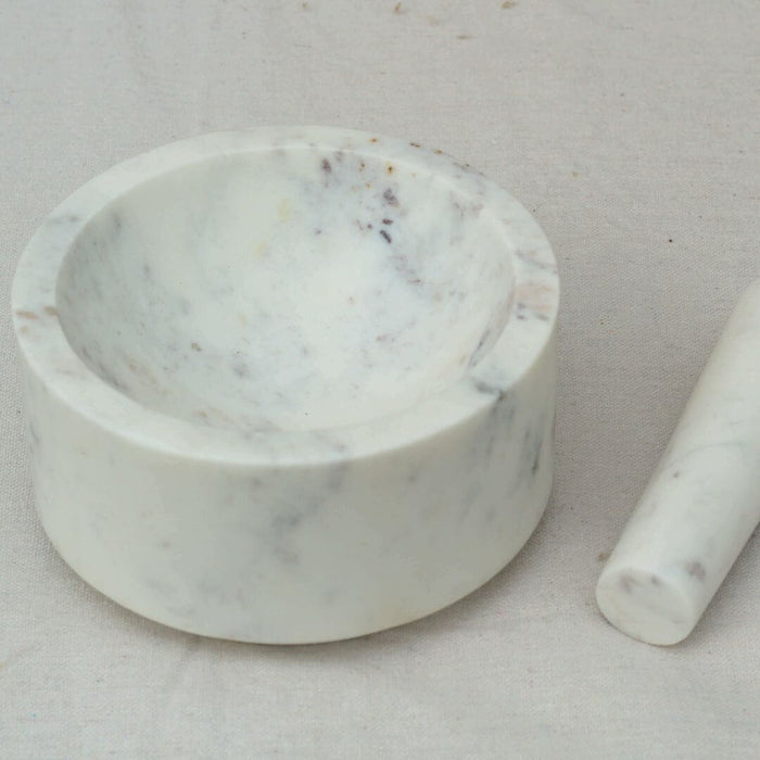 White Marble Mortar & Pestle | Solange & Frances