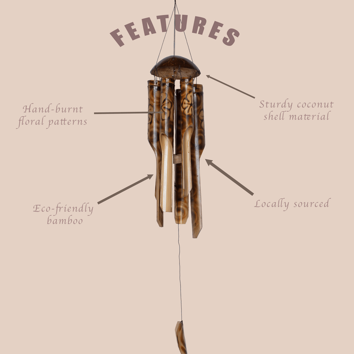 Bamboo Rustic Wind Chime - Solange & Frances