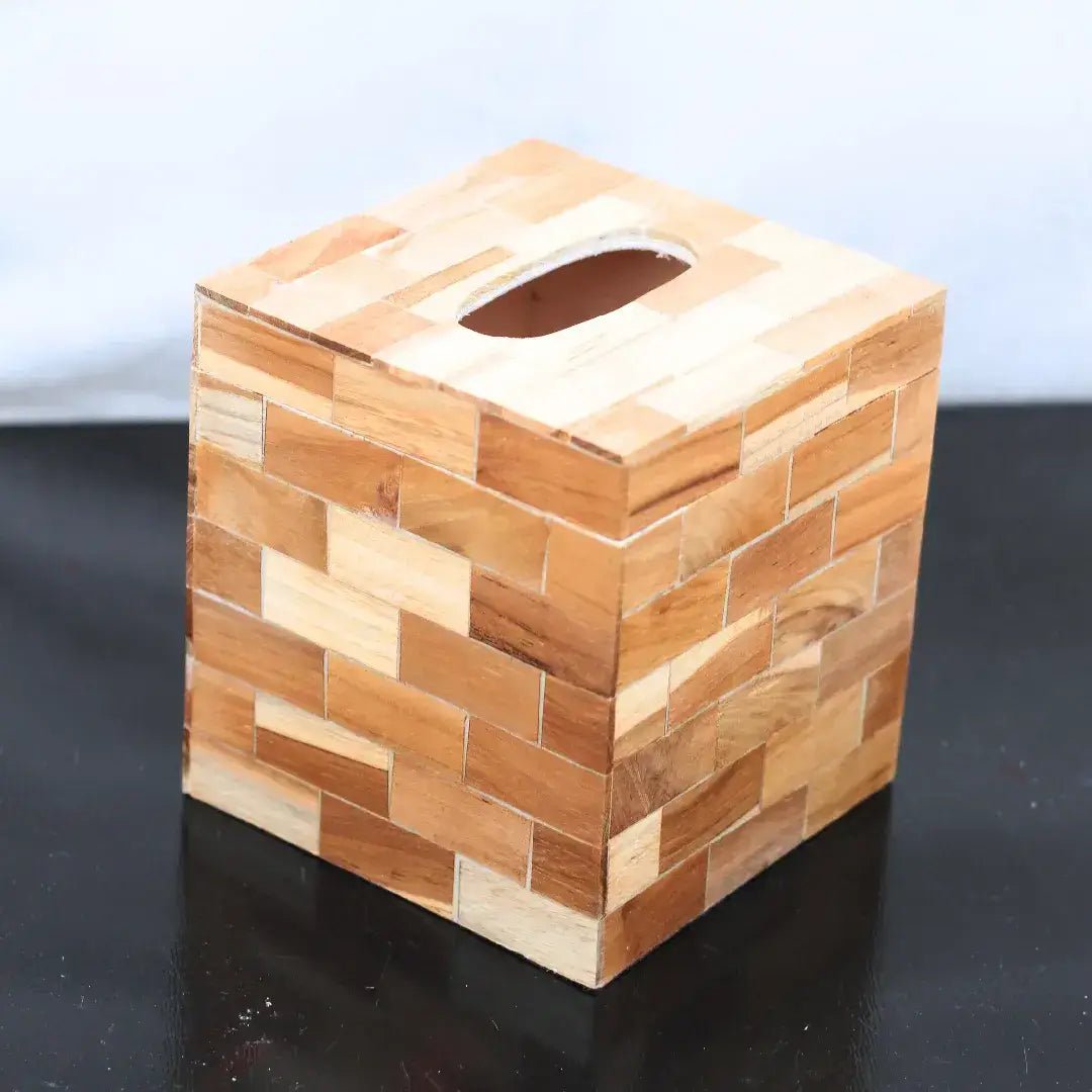 Bamboo Tissue Box Cover - Solange & Frances