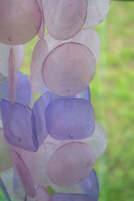 Capiz Shell Windchime - Pink & Purple - Solange & Frances