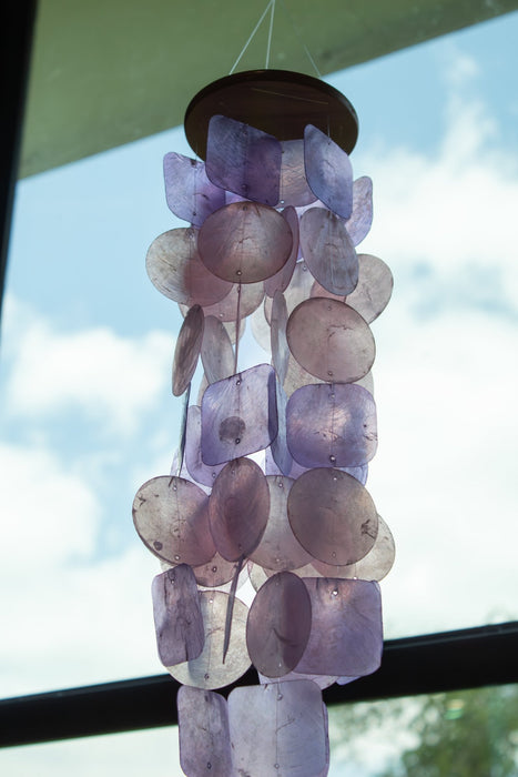 Capiz Shell Windchime - Pink & Purple - Solange & Frances