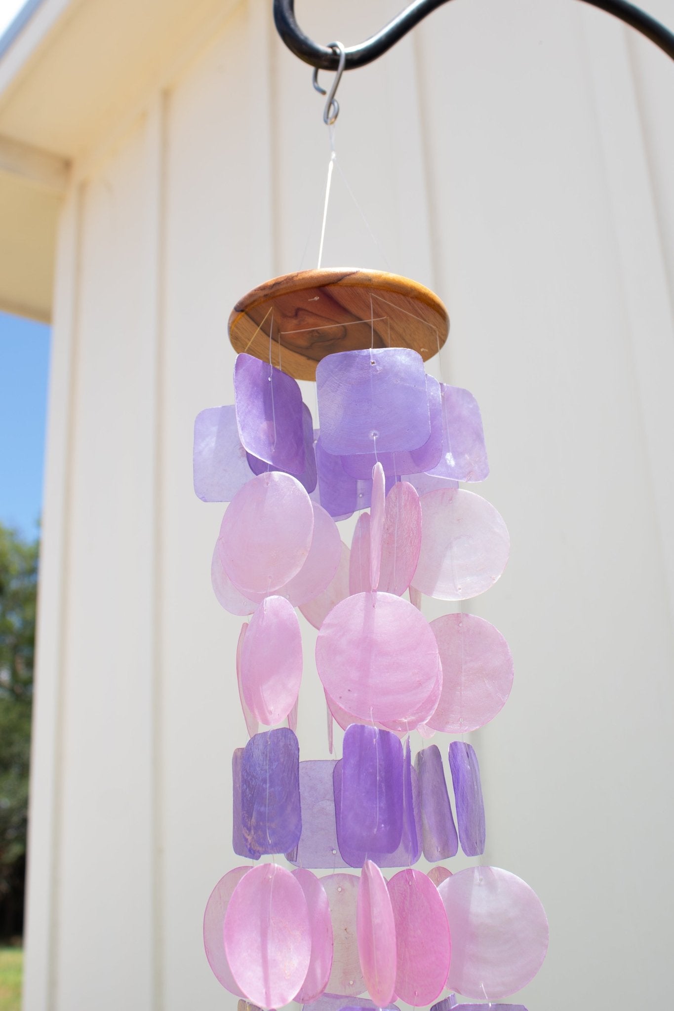 Capiz Shell Windchime - Pink & Purple - Solange & Frances