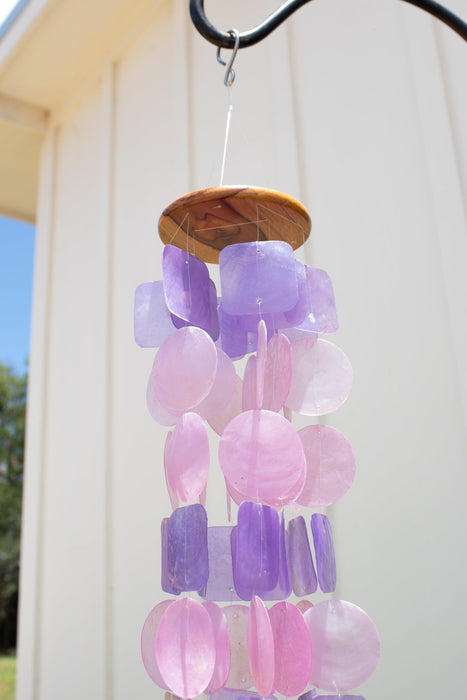 Capiz Shell Windchime - Pink & Purple - Solange & Frances