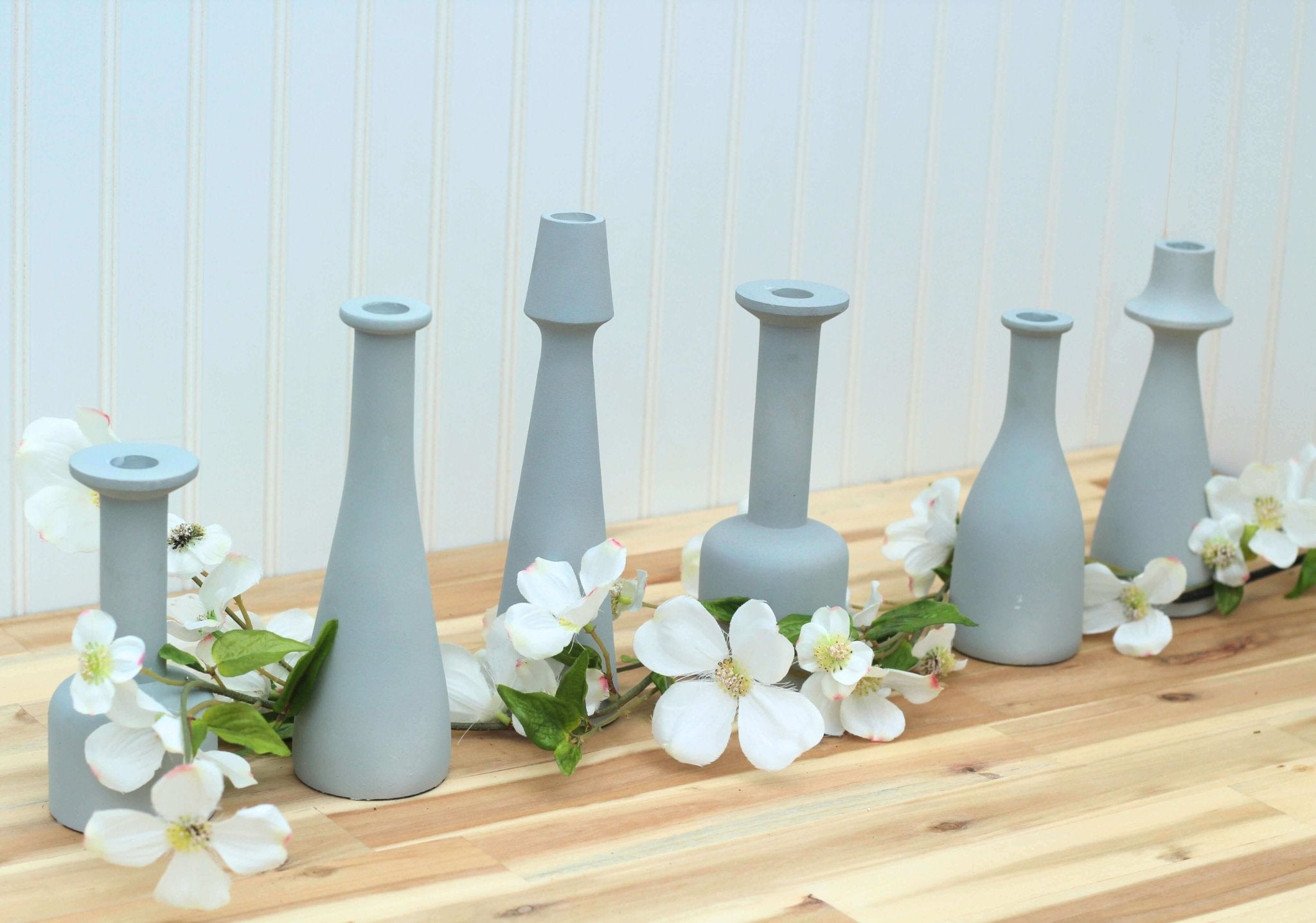 Cast Aluminum Taper Candle Holders - Set of 6 - Solange & Frances