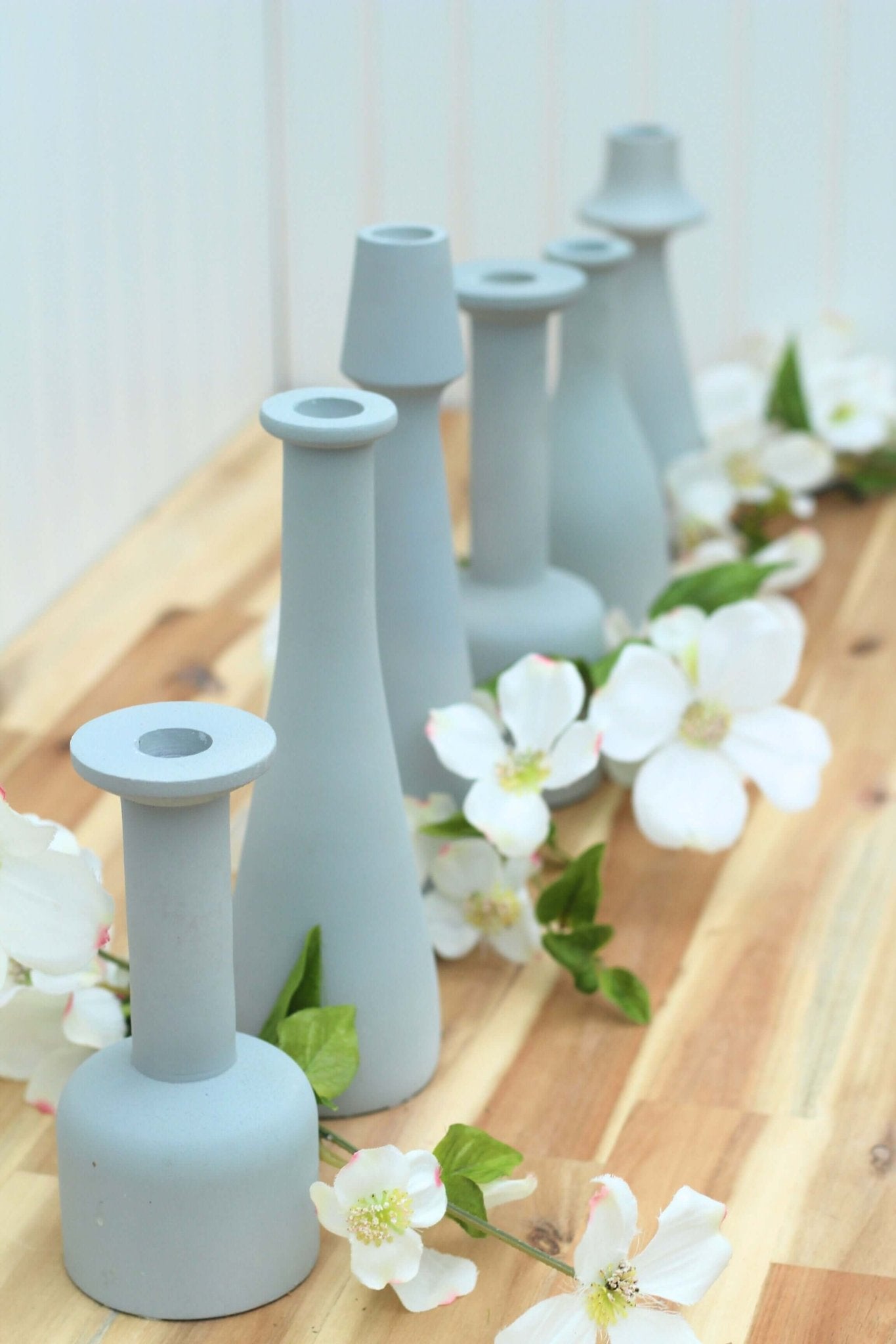 Cast Aluminum Taper Candle Holders - Set of 6 - Solange & Frances