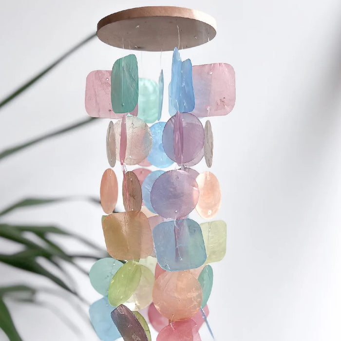 Wind Chimes for Outside - Capiz Shell  - Rainbow