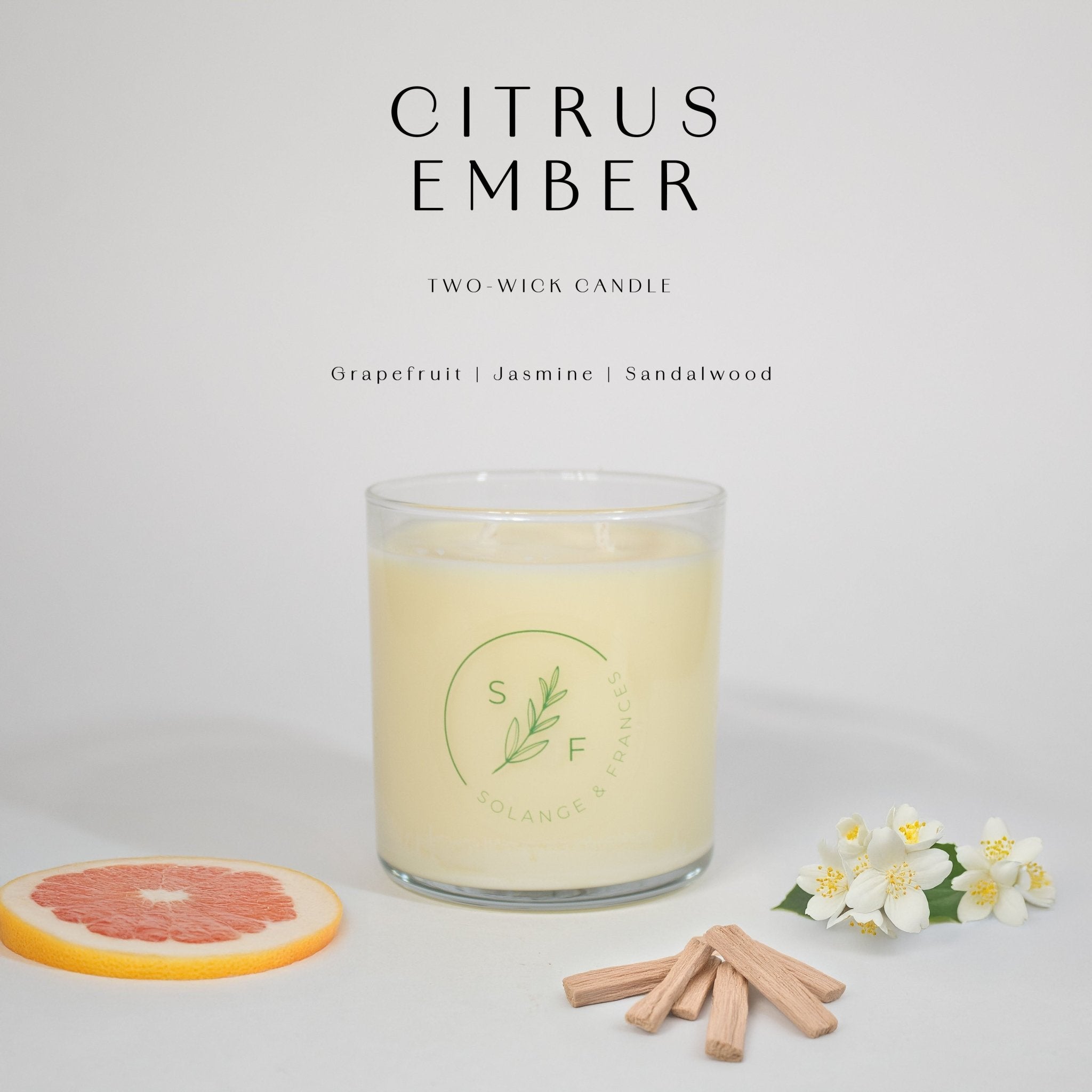 Citrus Ember 2 - Wick Candle - Solange & Frances