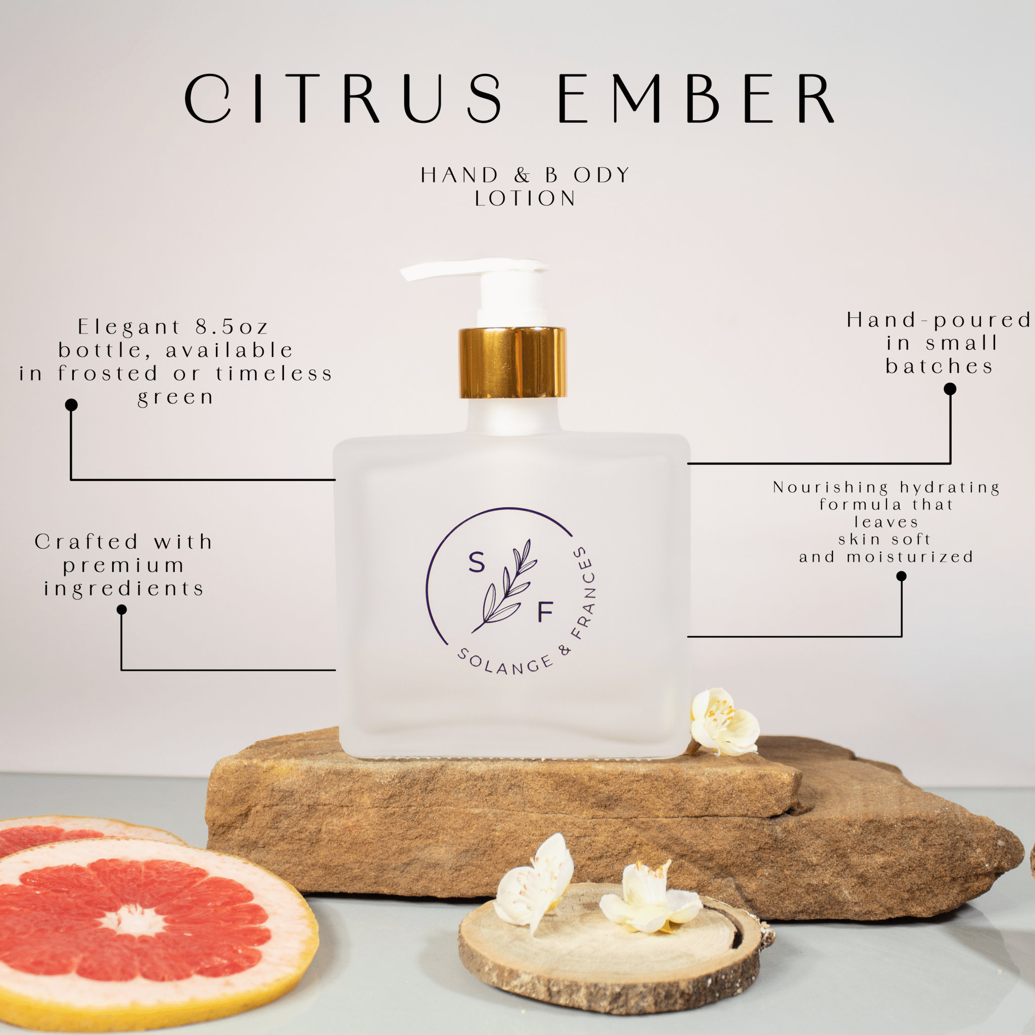 Citrus Ember Hand and Body Lotion - Solange & Frances