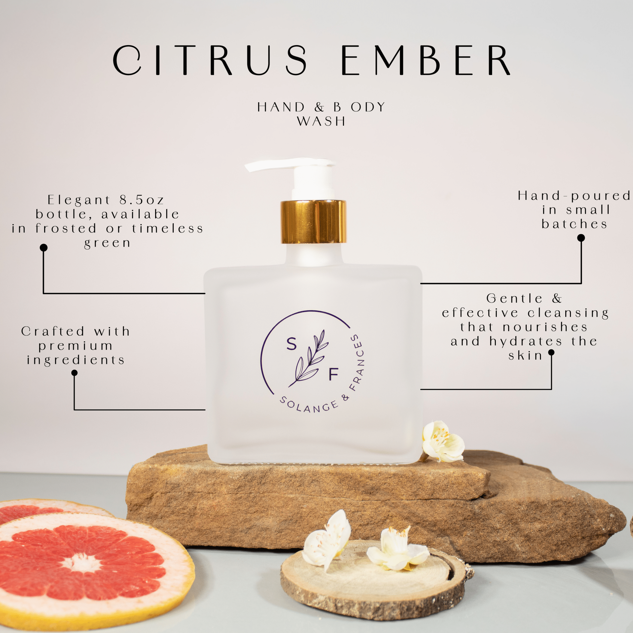 Citrus Ember Hand and Body Wash - Solange & Frances