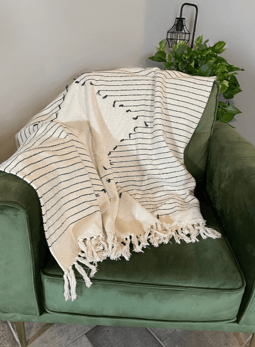 Diamond Fringe Throw Blanket - Solange & Frances