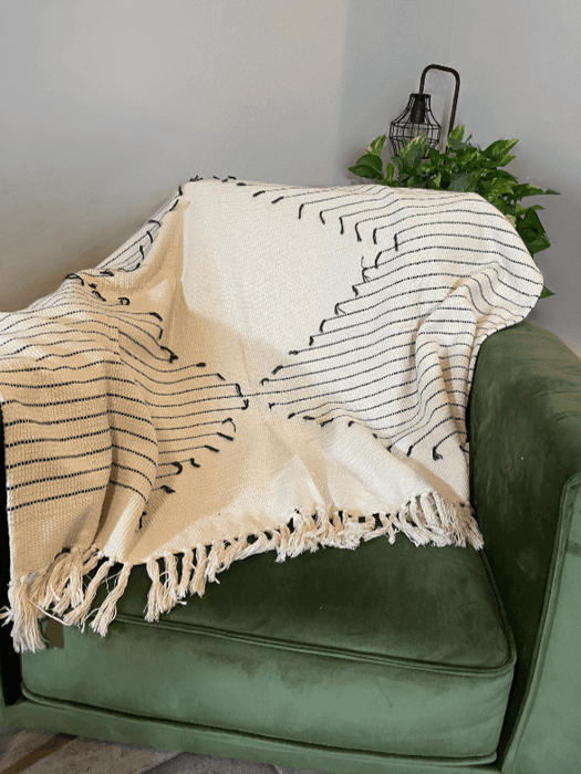 Diamond Fringe Throw Blanket - Solange & Frances