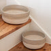 Gray and White Rattan Basket Set - Solange & Frances