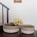 Gray and White Rattan Basket Set - Solange & Frances