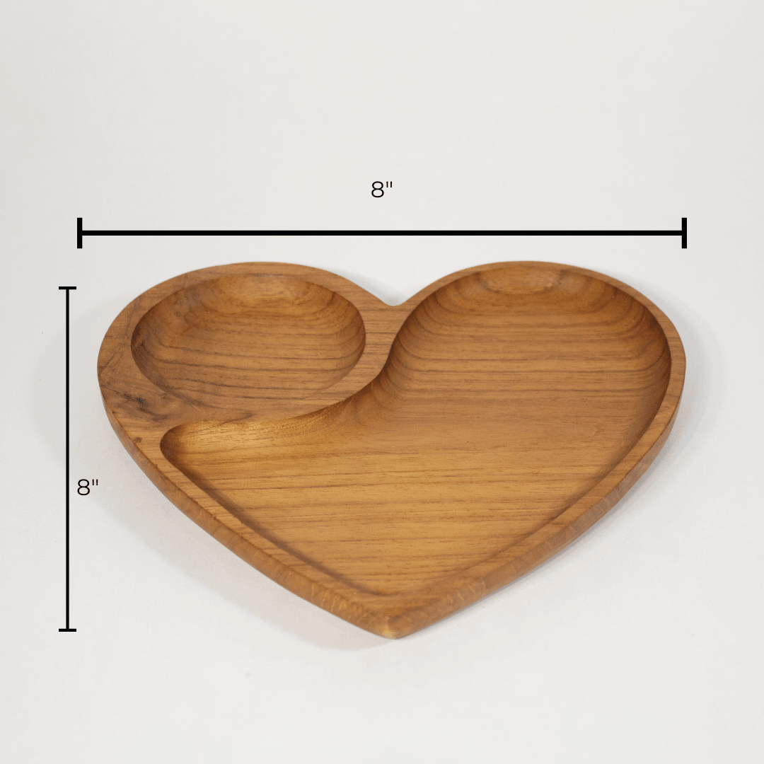 Heart Teak Tray - Solange & Frances