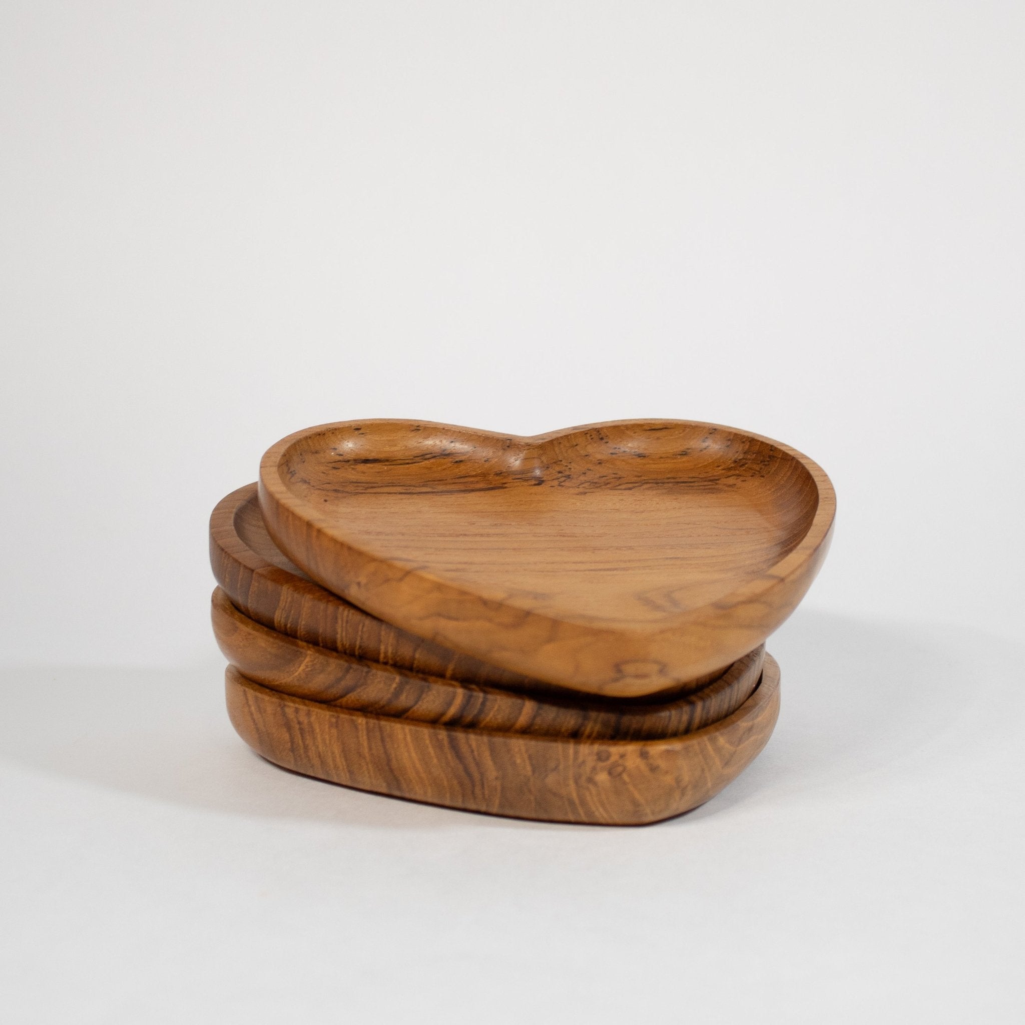 Heart Teak Wooden Tray - Solange & Frances