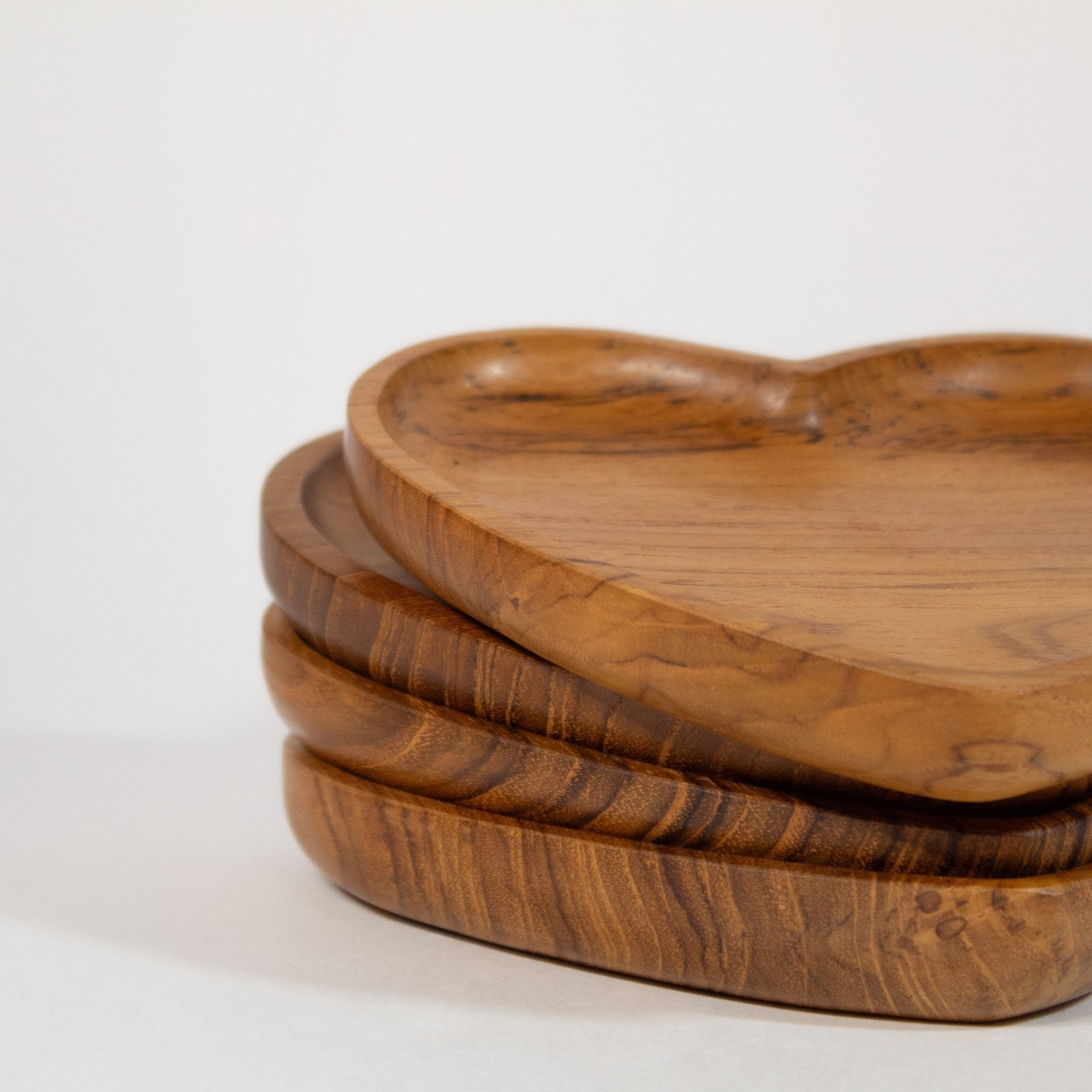 Heart Teak Wooden Tray - Solange & Frances