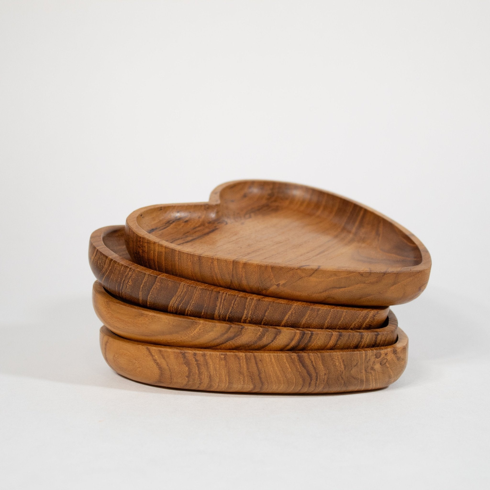 Heart Teak Wooden Tray - Solange & Frances