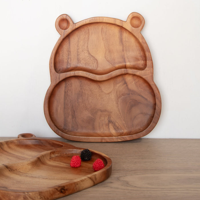 Kids Animal Shaped Wooden Plate - Solange & Frances