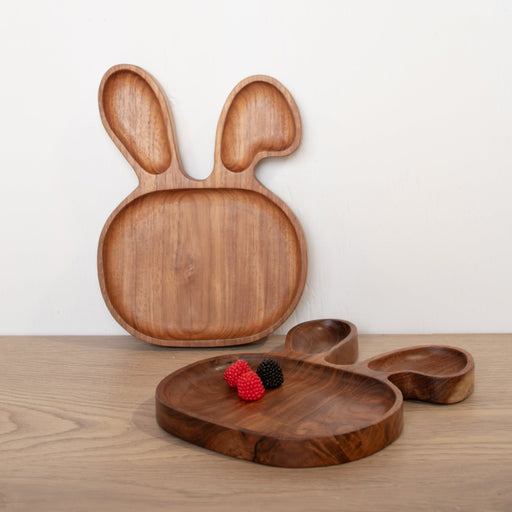 Kids Animal Shaped Wooden Plate - Solange & Frances