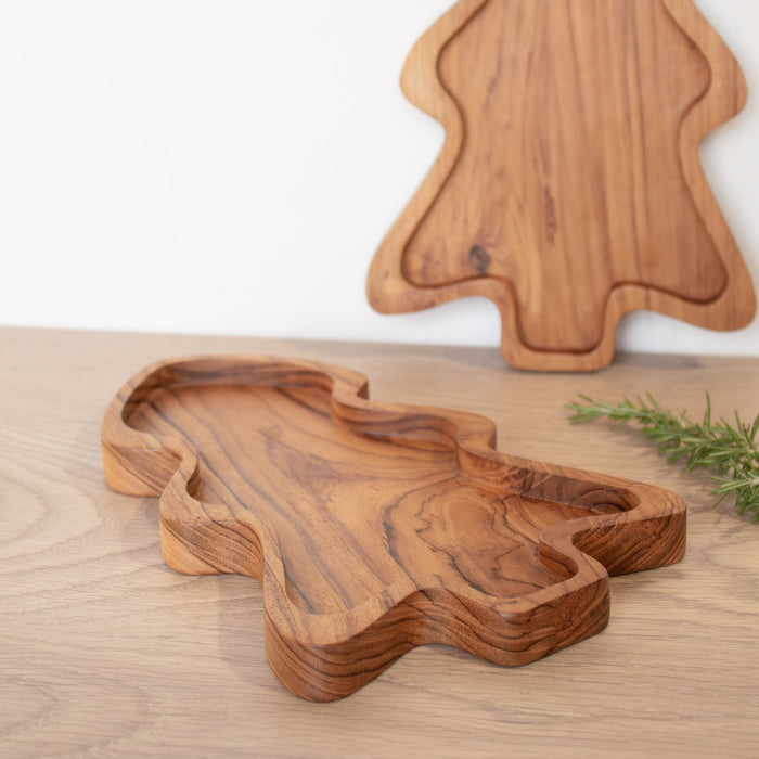 Kids Holiday Shaped Wooden Plate - Solange & Frances
