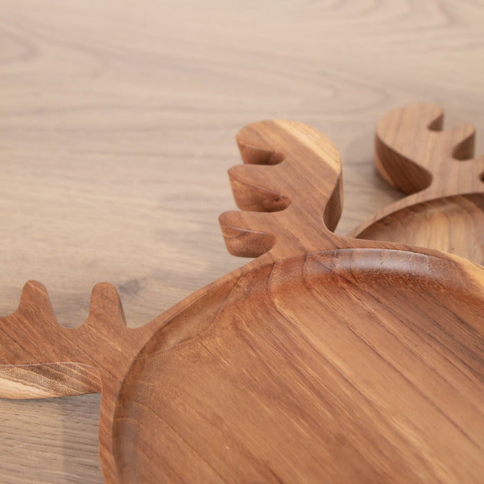 Kids Holiday Shaped Wooden Plate - Solange & Frances