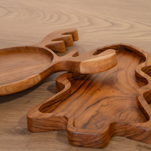 Kids Holiday Shaped Wooden Plate - Solange & Frances