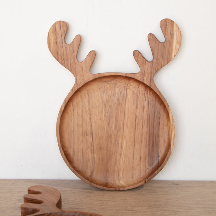 Kids Holiday Shaped Wooden Plate - Solange & Frances