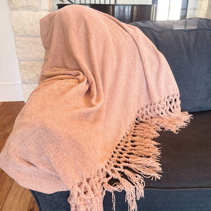 Knotted Chenille Throw - Solange & Frances