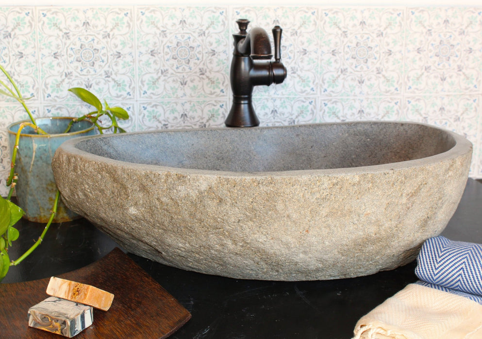 Large River Rock Vessel Sink - Solange & Frances