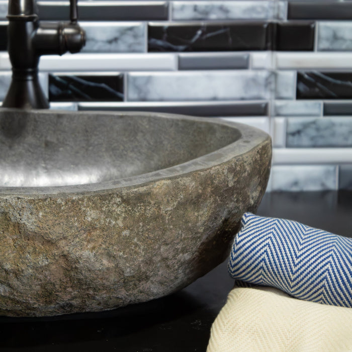 Large River Rock Vessel Sink - Solange & Frances