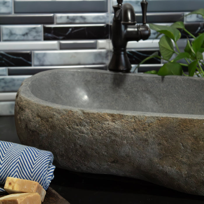 Large River Rock Vessel Sink - Solange & Frances