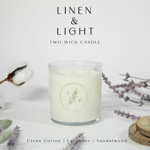 Linen & Light 2 - Wick Candle - Solange & Frances