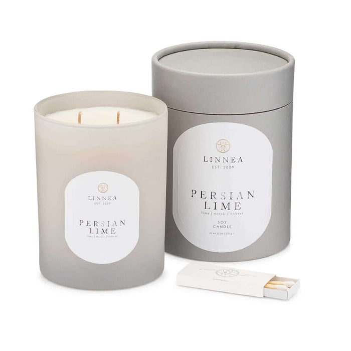 Linnea Candle, Large 2 - Wick Persian Lime - Solange & Frances