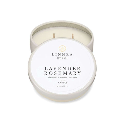 Linnea Candle, Petite Tin Lavender & Rosemary - Solange & Frances