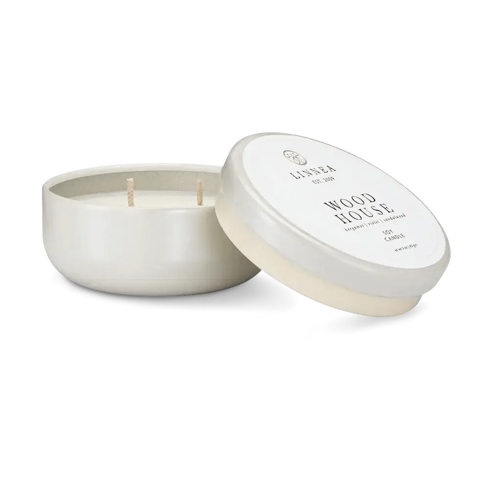 Linnea Candle, Petite Tin Wood House - Solange & Frances