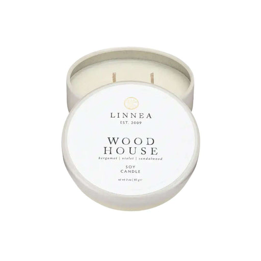 Linnea Candle, Petite Tin Wood House - Solange & Frances