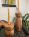 Mango Wood Taper Candle Holders - Set of 2 - Solange & Frances
